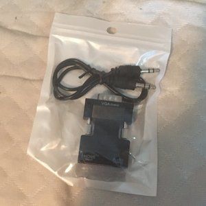 HDMI to VGA Adapter Converter w/ Audio Adapter Support 1080P Signal Output